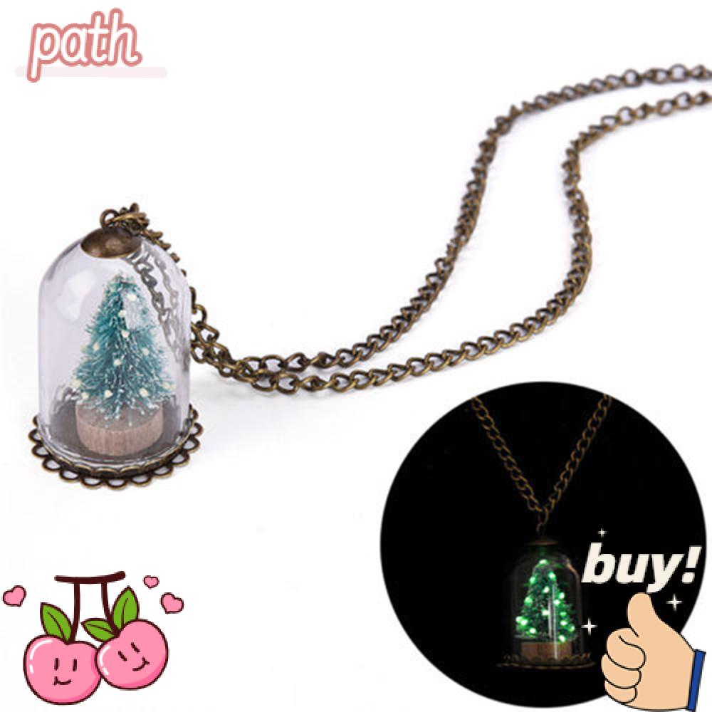 PATH Vòng cổ Lọ Thủy Tinh Nhựa Mặt Gỗ