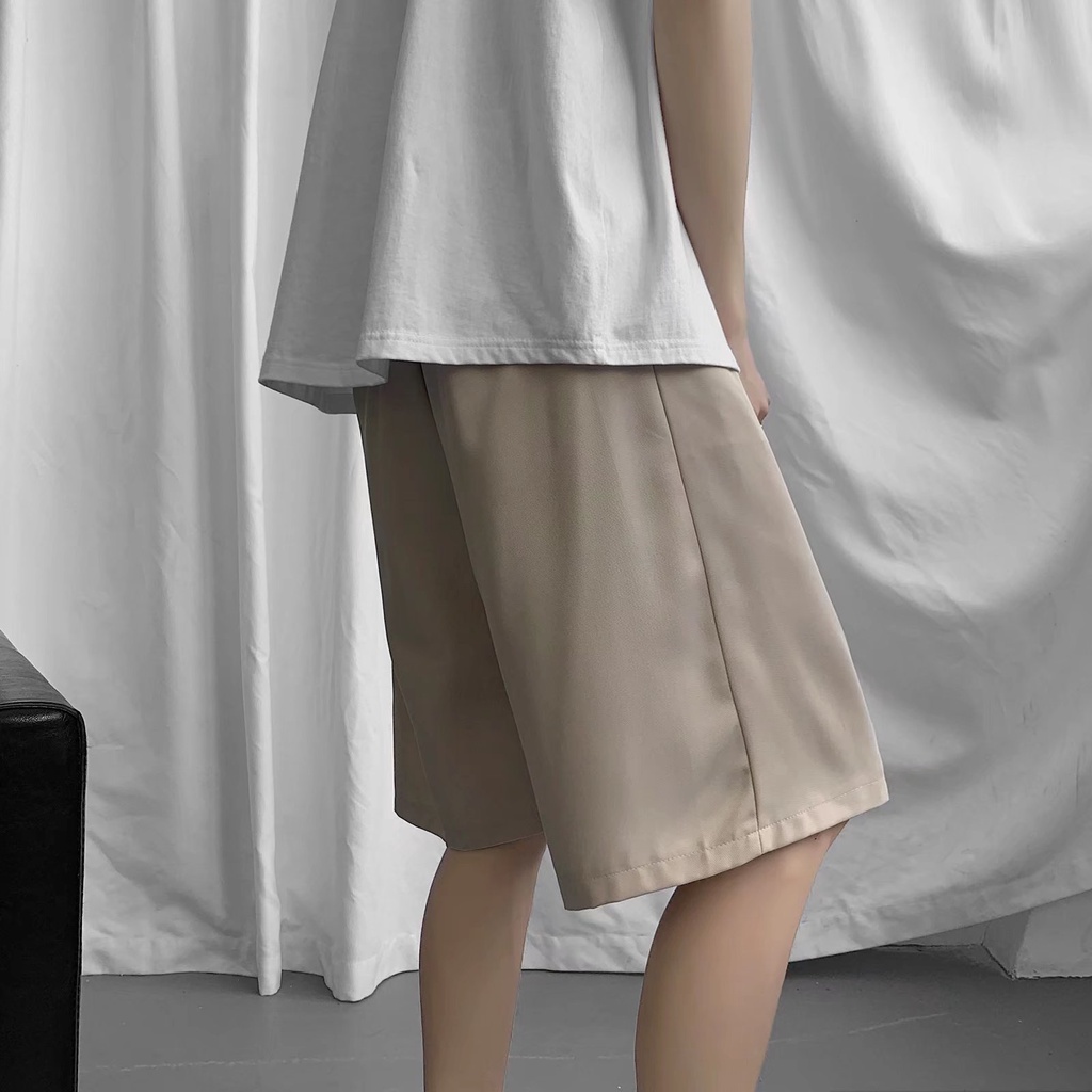 Quần Short Dáng Rộng Chất Lụa Mỏng Thời Trang Mùa Hè Cá Tính Cho Nam