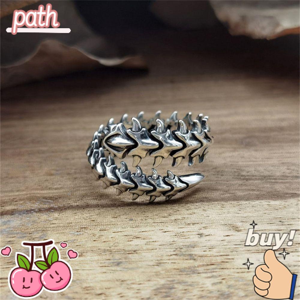 PATH Nhẫn Phong Cách Punk Gothic Punk Hình Học Có Thể Điều Chỉnh