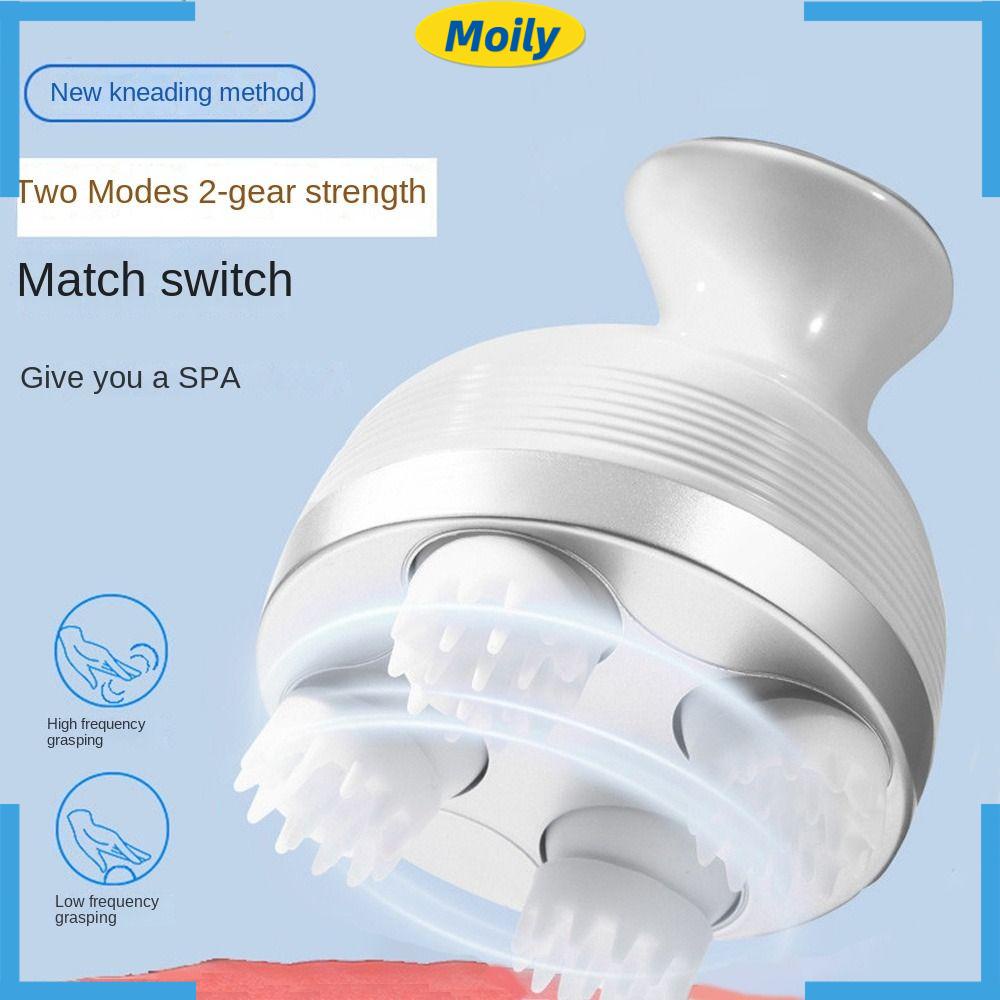 MOILYVN Máy Mát Xa Đầu 2 Bánh Răng Bằng Silicone Chống Thấm Nước Cho Nữ