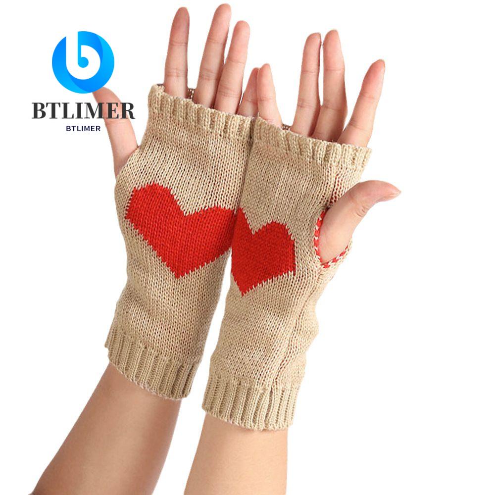 BTLIMER Găng Tay Cảm Ứng Không Ngón Hình Trái Tim