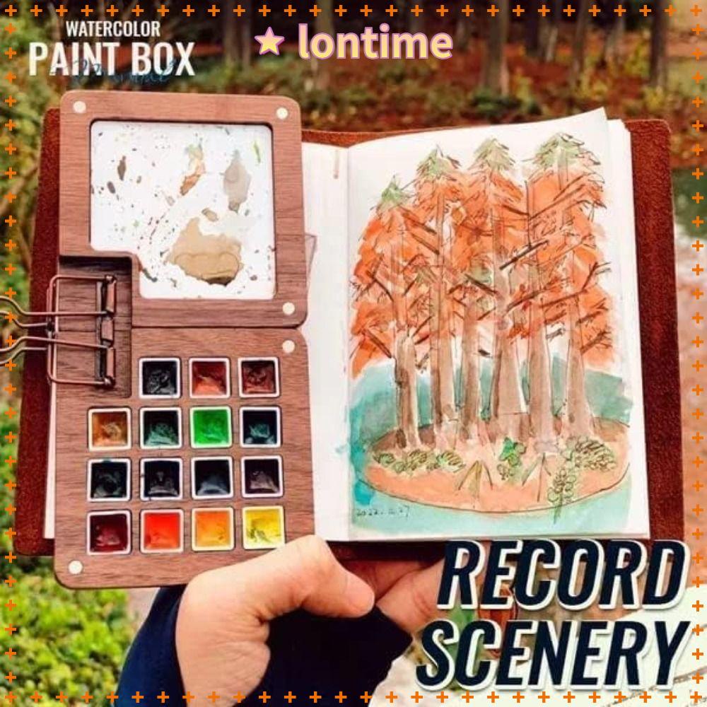 LONTIME Hộp Rỗng Đựng Màu Đen 15 Ngăn Đựng Màu Vẽ Tranh Thủ Công