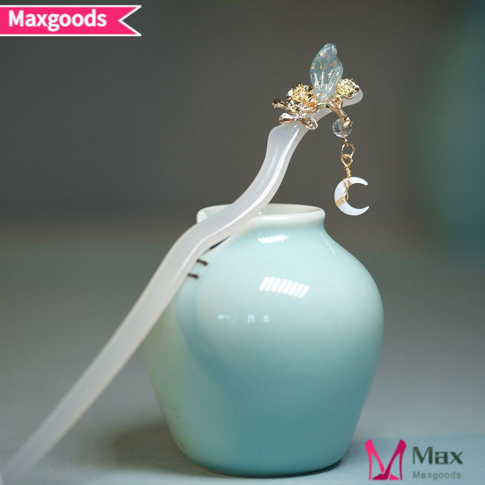 MAXG Trâm Cài Tóc Hình Mặt Trăng Phong Cách Cổ Điển Cho Nữ