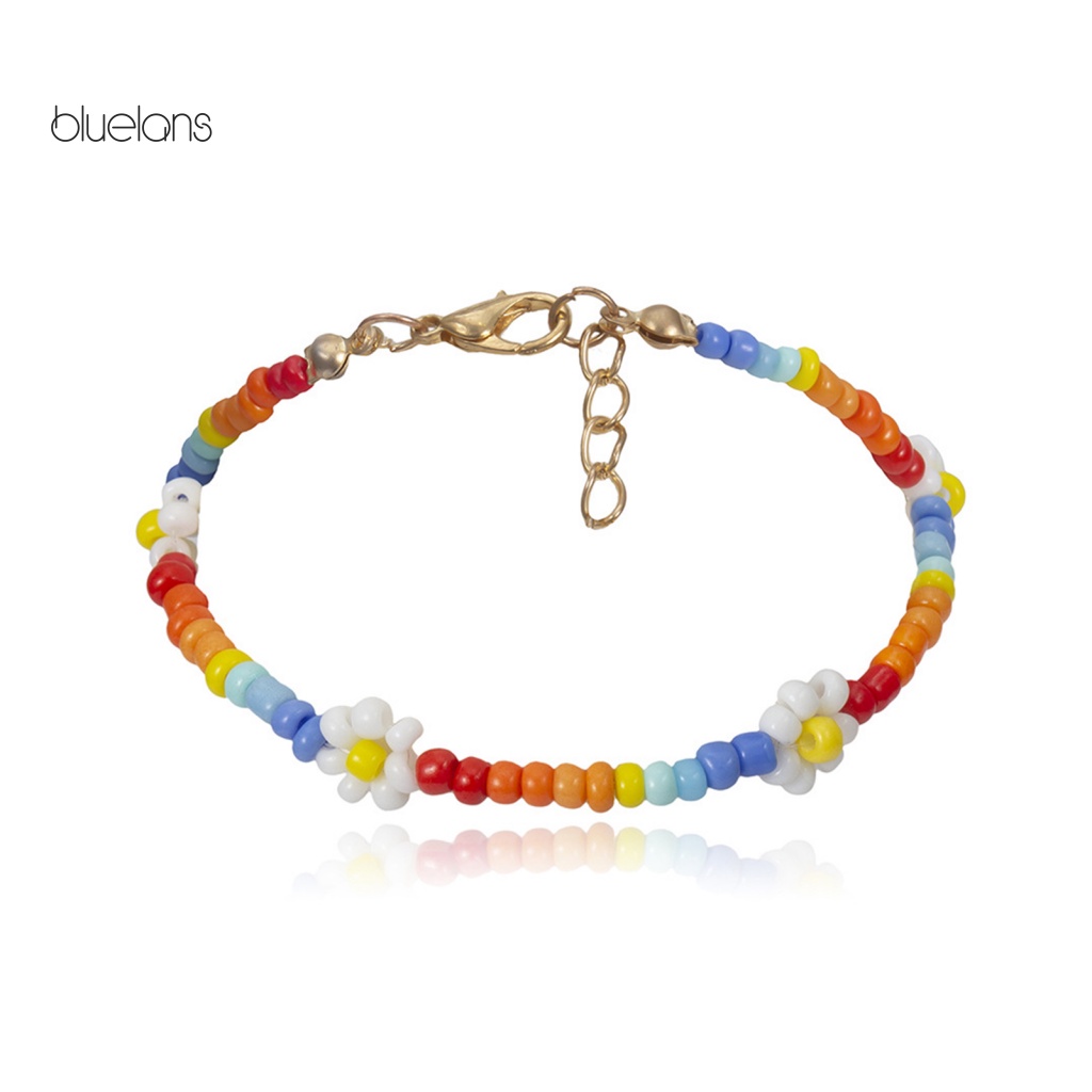 Vòng cổ Hạt Nhiều Màu Hình Hoa Nhỏ Dễ Thương Phong Cách Bohemian Thời Trang Cho Nữ