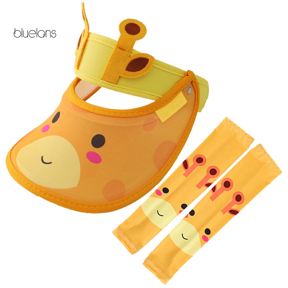 1 / 2 Găng Tay Chống Nắng Chống Tia UV Bằng Cotton In Họa Tiết Hoạt Hình Dễ Thương Cho Bé