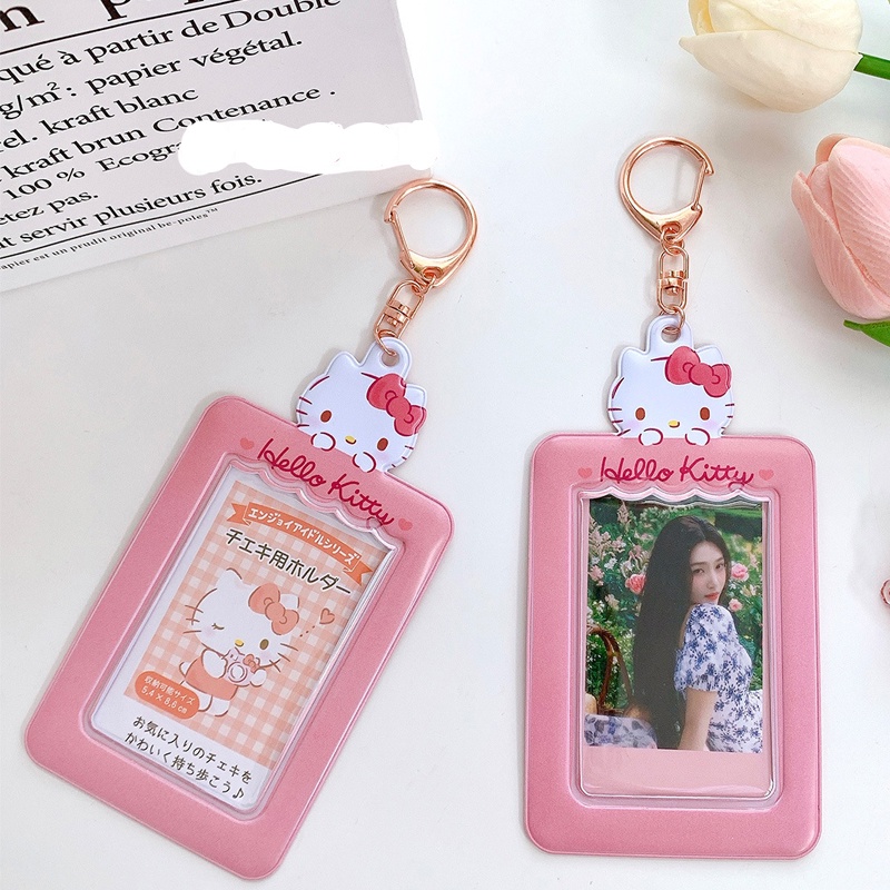 Túi Đựng Thẻ Id / Thẻ Ngân Hàng Kèm Móc Khóa Họa Tiết Hoạt Hình Sanrioed Hello Kitty Kuromi Cinnamoroll My Melody Dễ Thương