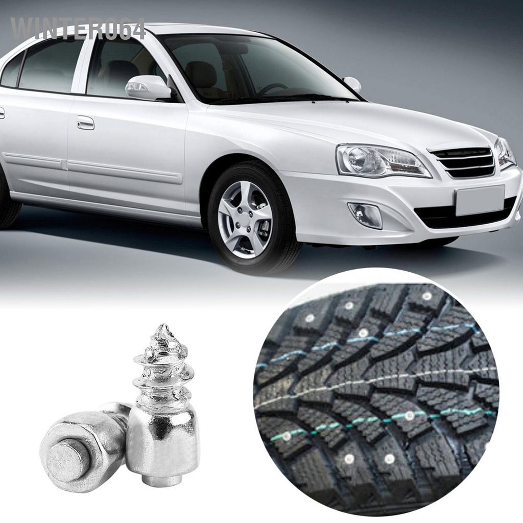 Winter064 Bộ 100 9Mm Vít Chống Trơn Trượt Bông Lốp Tuyết Dây Xích Gai Viền Cho Xe Máy Ô Tô Tải