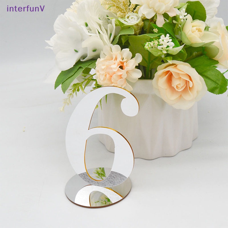 [InterfunV] Bộ 10 Bảng Số 0- 9 Acrylic Để Bàn Kim Loại Mới [Hàng Mới]