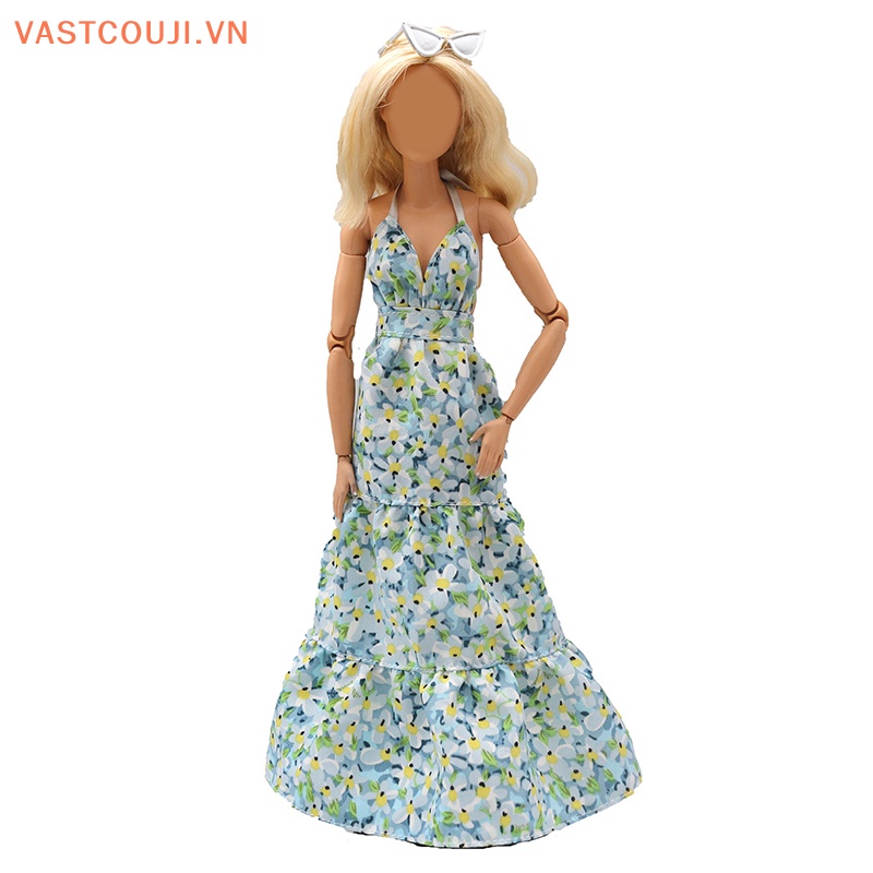 1 Đầm Hai Dây Họa Tiết Hoa Xinh Xắn Cho Búp Bê VASTJI