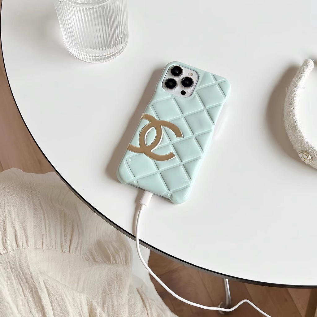 Ốp Điện Thoại Da Vân Kim Cương Cho iPhone14 14promax 14pro chane1 13 13pro 13promax 12 12promax 12pro 11