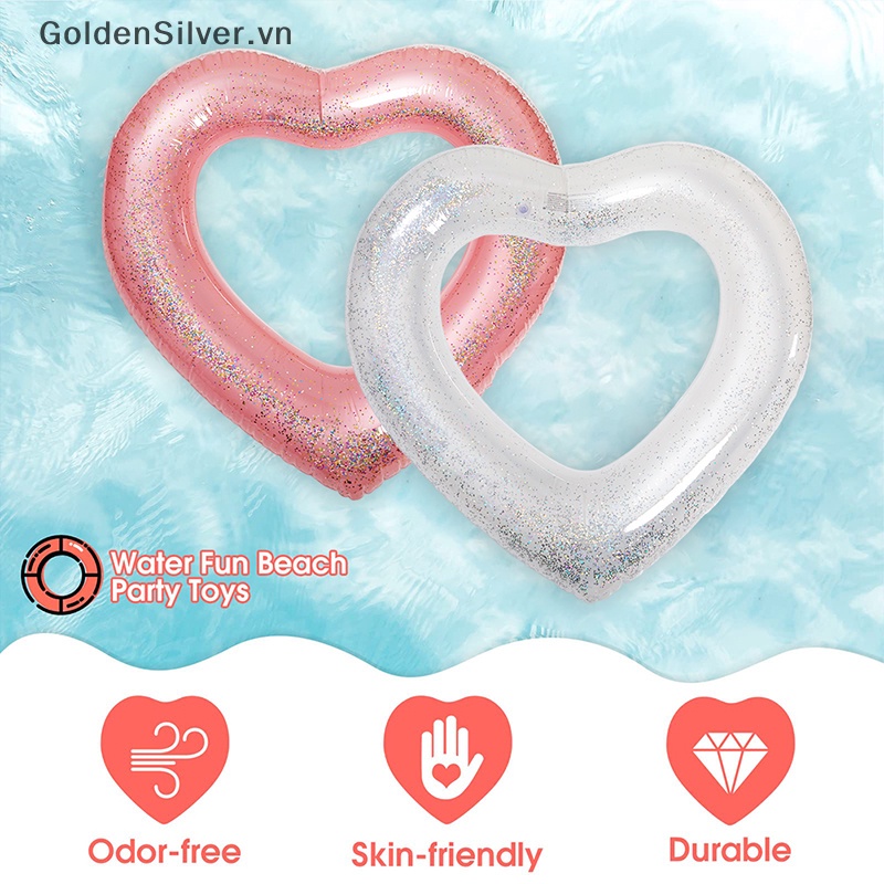 Phao Bơi Bơm Hơi Màu Vàng Bạc 41X43 Inch