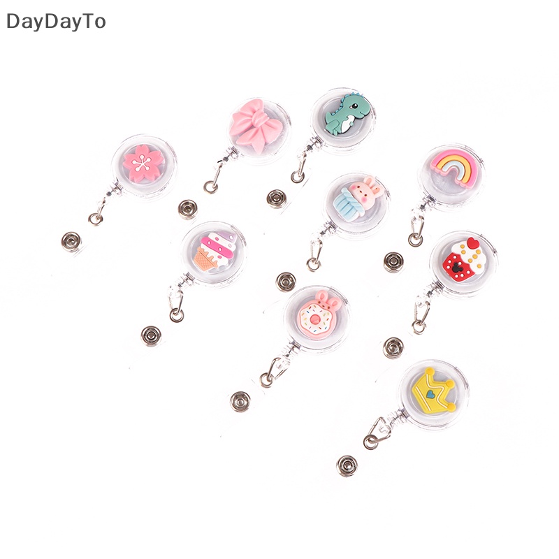 Túi Đựng Thẻ Id / Huy Hiệu Họa Tiết Hoạt Hình Có Thể Thu Gọn Tiện Dụng Cho Học Sinh / Y Tá