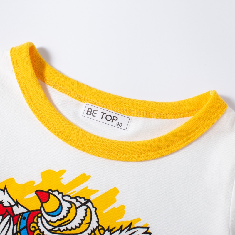 Áo Thun Cotton Tay Ngắn In Họa Tiết 3D Phong Cách Trung Hoa Thời Trang Mùa Hè 2023 Dành Cho Bé Trai Và Bé Gái