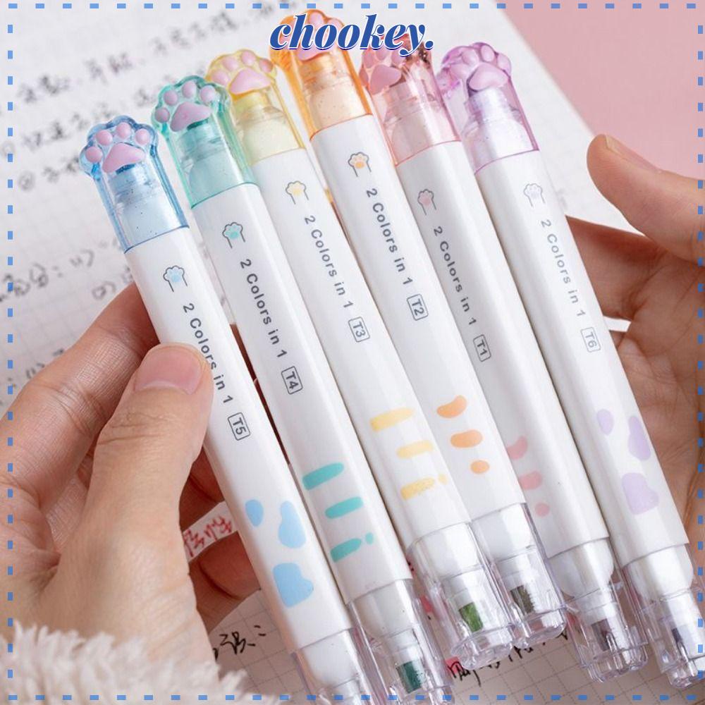 CHOOKEY Set 6 Bút Bắt Sáng Nhiều Màu Sắc Dùng Trang Điểm Nghệ Thuật