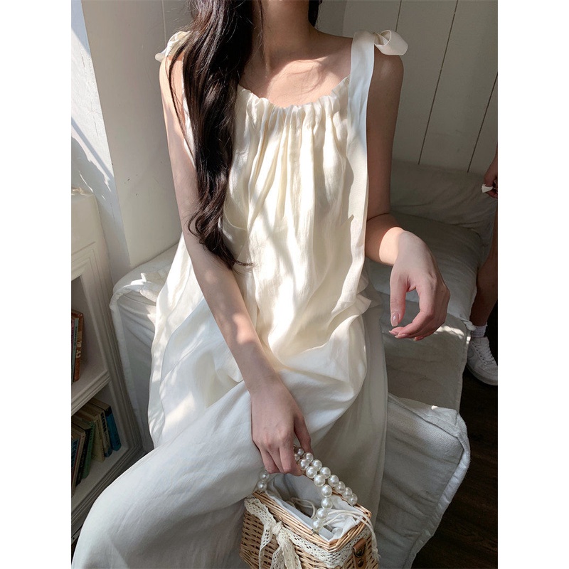 Đầm Hai Dây Dáng Dài Rộng Thời Trang Đi Biển Mùa Hè 2023