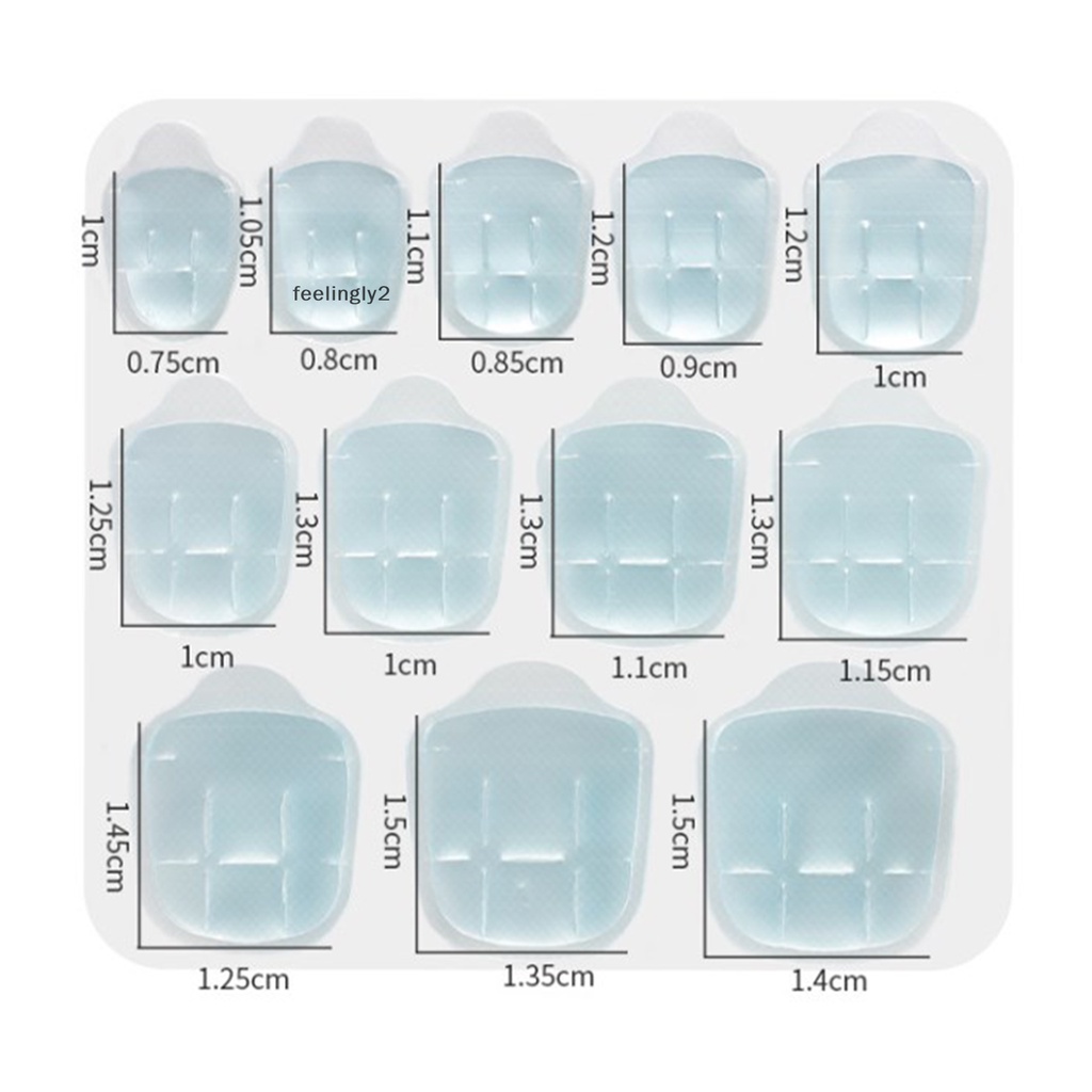 Bộ 12 / 24 Kẹp Hai Mặt Trong Suốt Tự Dính Dùng Cho Làm Móng Giả