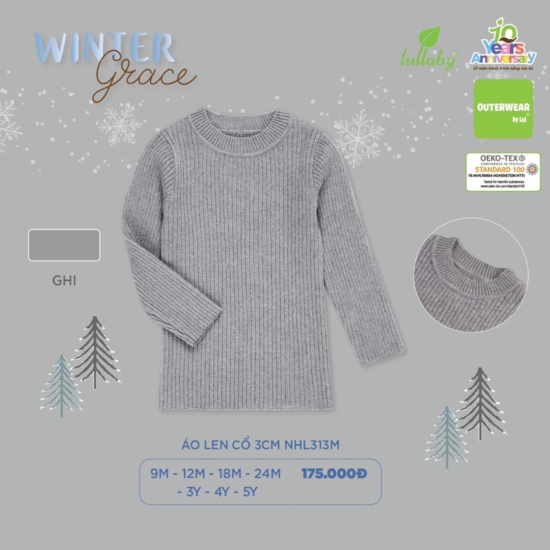 - Áo len nhiệt Lullaby 3p lông cừu cao cấp sale thu đông cho bé trai bé gái