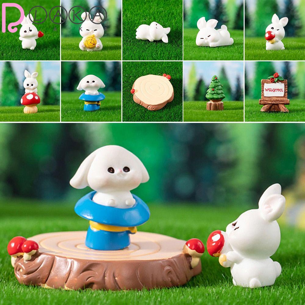 LAKAMIER Mô Hình Thỏ Mini Trang Trí Vườn Nhà Búp Bê Mẫu Mới