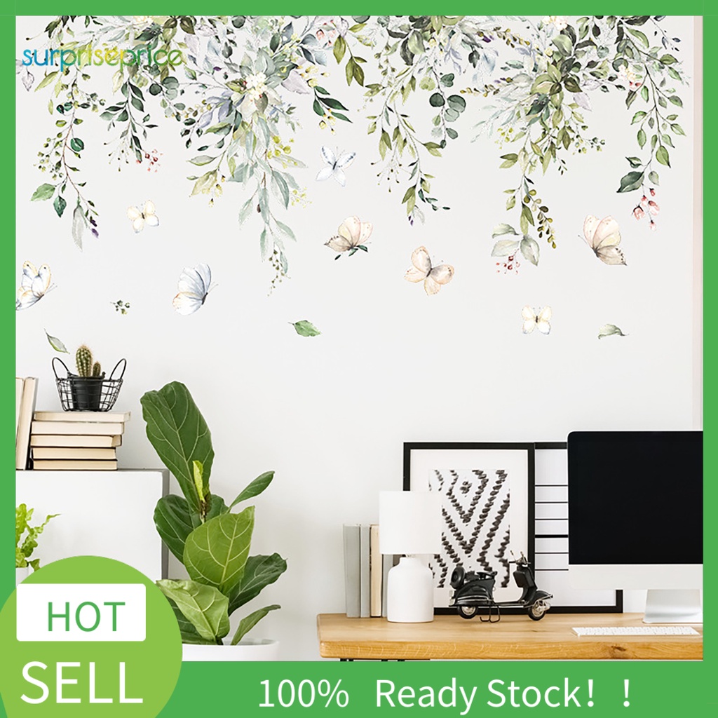 Set 2 Tấm Sticker Dán Tường Hình Bướm / Máy Bay Trang Trí Nội Thất