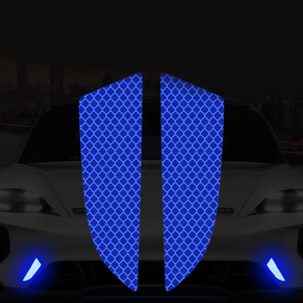 Bộ 2 Miếng Dán Phản Quang Tự Dính Chống Va Chạm Chống Thấm Nước Trang Trí Xe Hơi