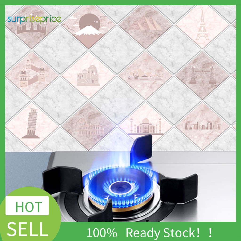 Miếng Dán Tường Chống Dầu Chống Ẩm Chống Nấm Mốc Trang Trí Nhà Bếp