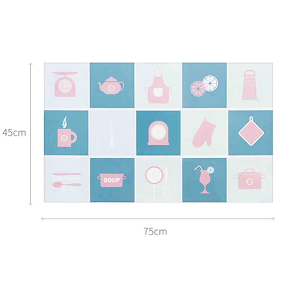 Miếng Dán Tường Trang Trí Tự Dính Chống Dầu Chịu Nhiệt Nhiều Màu Sắc