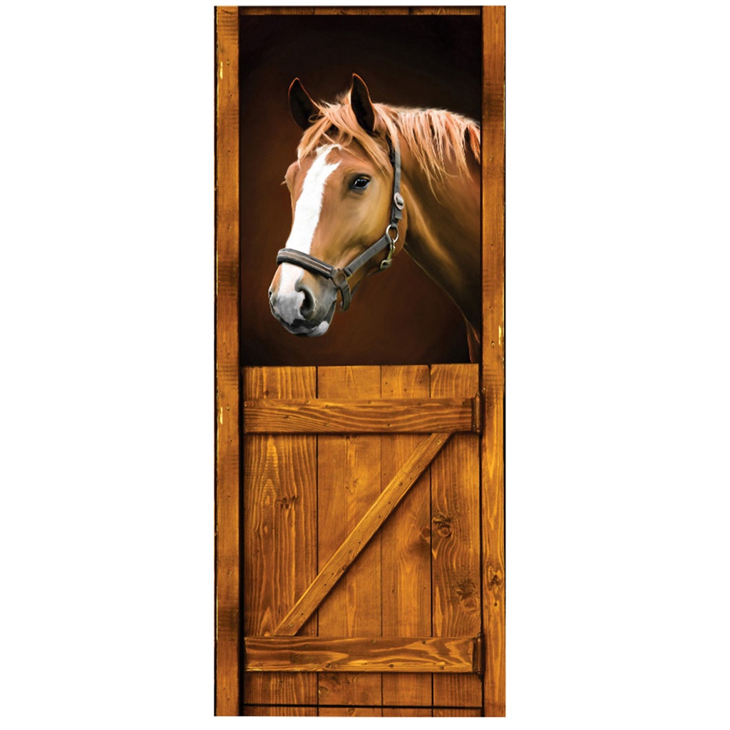 Set 2 Miếng Dán Tường Trang Trí Hình Ngựa Hiệu Ứng 3D Bằng PVC Tháo Rời Được