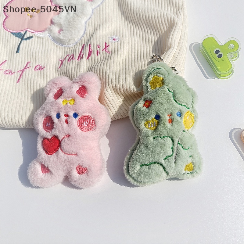 Móc Khóa Thỏ Nhồi Bông Dễ Thương Dùng Trang Trí Ba Lô / Túi Xách