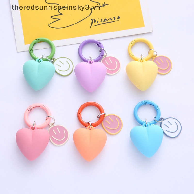 # # Móc Khóa Mặt Dây Chuyền Hình Trái Tim Nhám Sáng Tạo Thời Trang Thích Hợp Làm Quà Tặng Cho Cặp