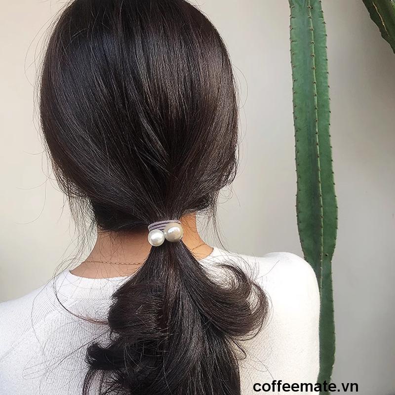 ⚡Dây Cột Tóc Cao Su Phối Hạt Ngọc Trai Nhân Tạo Siêu Xinh