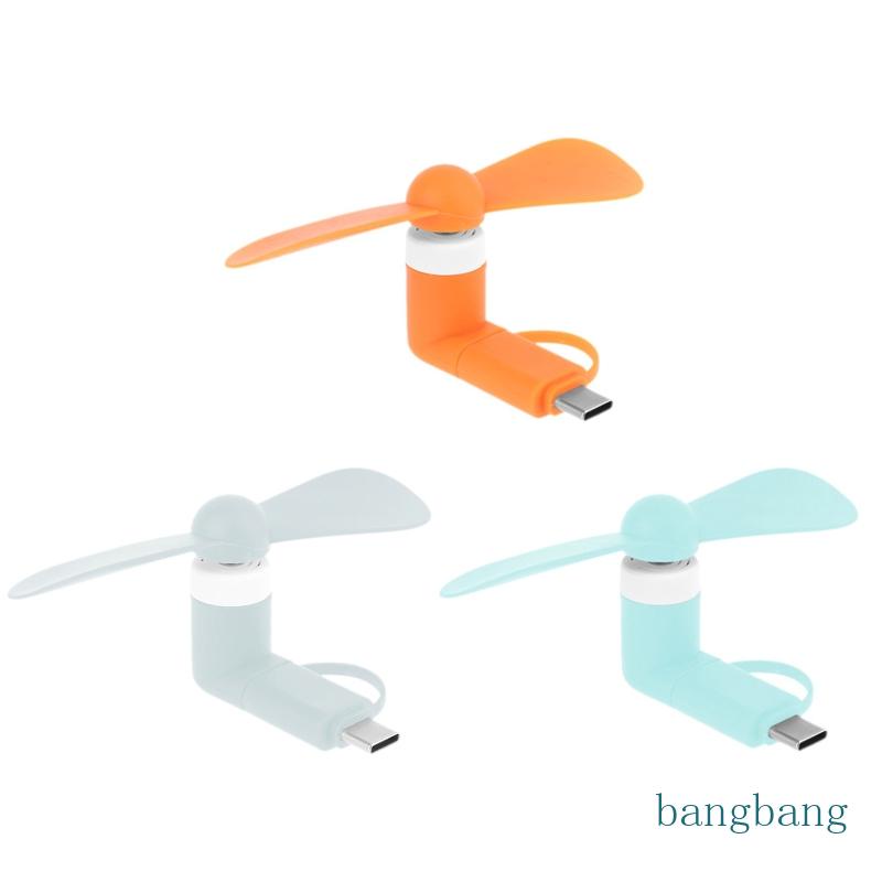 Quạt Nhỏ Type-C Thiết Kế Dễ Thương Sành Điệu Dùng Trong Nhà / Ngoài Trời Cho Nam Và