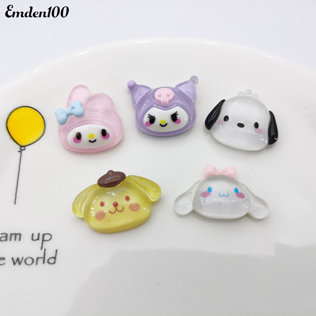 Bộ 10 Phụ Kiện Trang Trí Móng Tay 3D Hình Nhân Vật Hoạt Hình Đáng Yêu