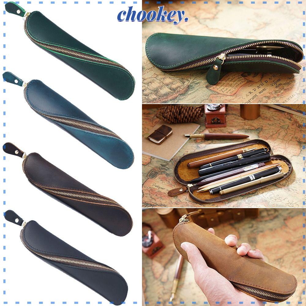 CHOOKEY Túi Đựng Bút Đa Năng Phong Cách Retro Sáng Tạo