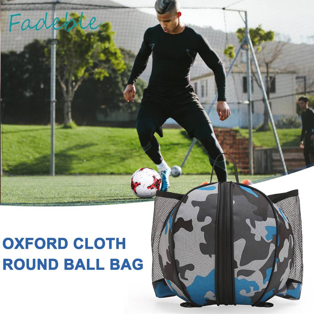 Túi Đựng Bóng Rổ Hình Tròn Bằng Vải Oxford Chống Nước Có Khóa Kéo