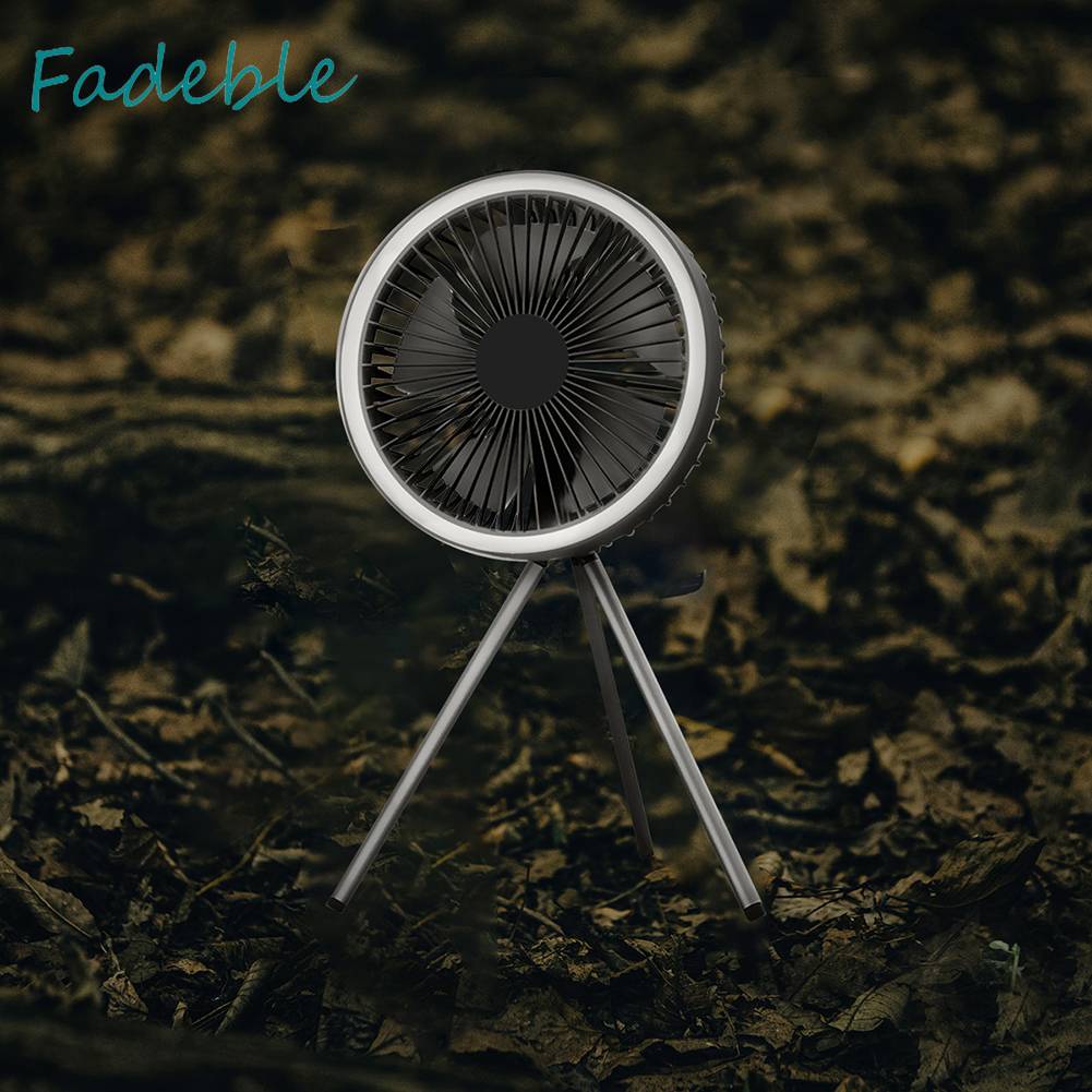 Quạt Cắm Trại 3 Tốc Độ 4000mAh / 10000mAh Có Thể Sạc Lại Bằng Cổng USB
