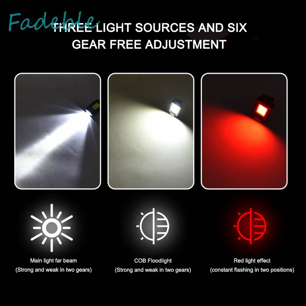 Đèn Led Kẹp Mũ COB 500mAh 500LM Sạc Được Loại C