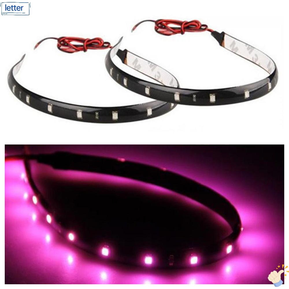 LET Set 8 Dải Đèn LED Màu Tím Linh Hoạt Chống Thấm Nước Chất Lượng Cao Dành Cho Ô