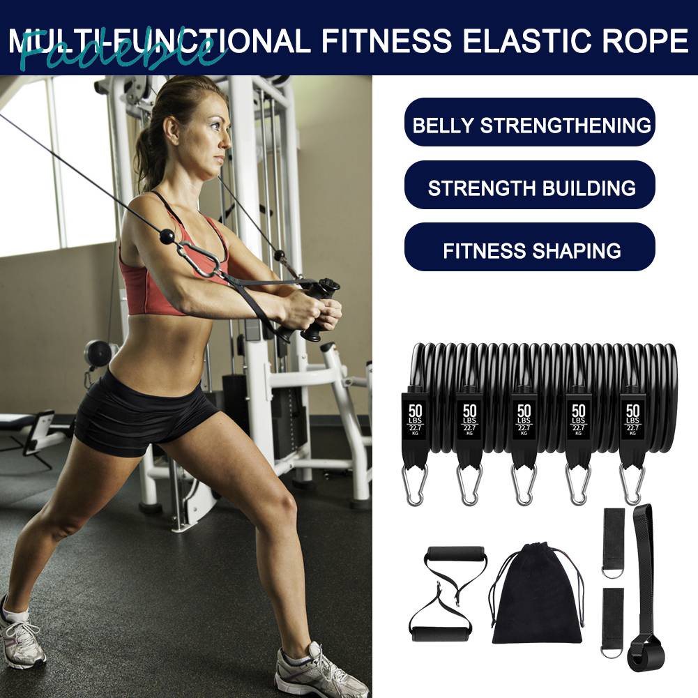 Set 11 Dây Kéo Đàn Hồi Hỗ Trợ Tập Yoga / Thể Hình