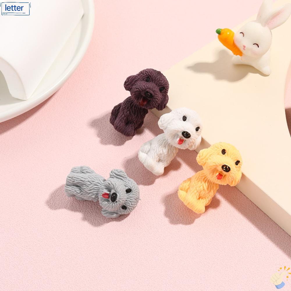 LET Cục Tẩy Bút Chì Hình Thú Cưng Màu Xám / Trắng / Nâu TPR Độc Đáo Tiện Dụng Cho Lễ Phục Sinh