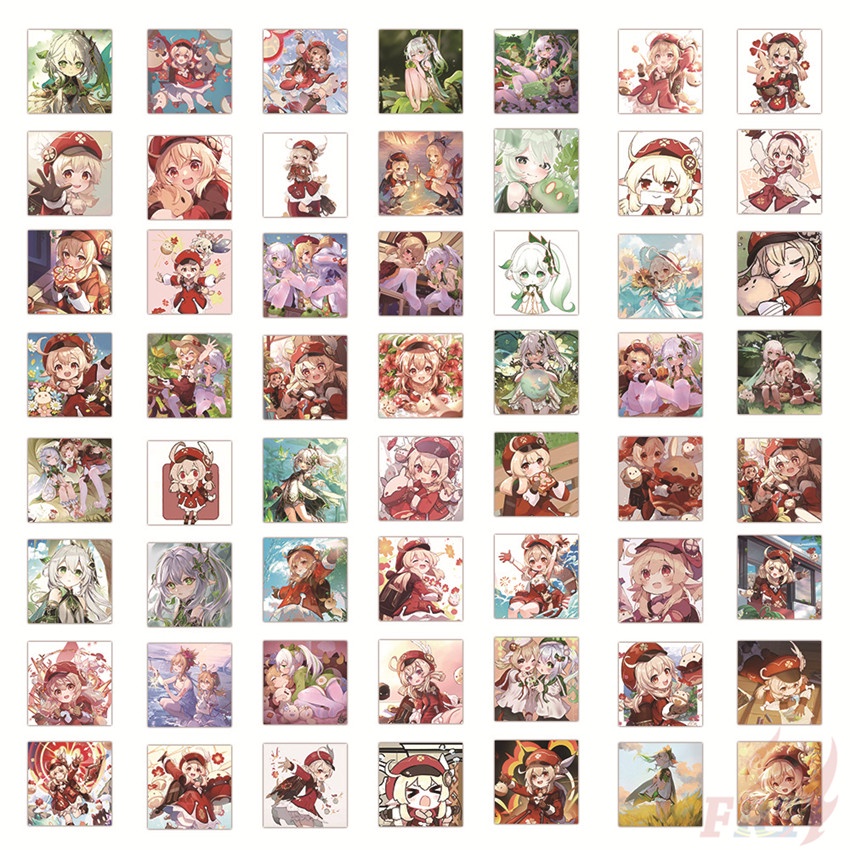 ❉ Tác động của Genshin. Sticker Dán Trang Trí Xe Hơi Klee Series 01 Chất Lượng Cao ❉ Bộ 60 Sticker Chống Thấm Nước Họa Tiết Doodle Hợp Thời Trang