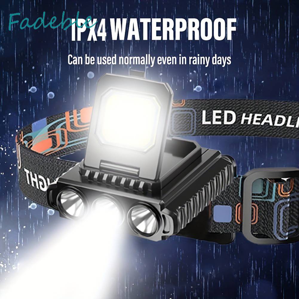 Đèn LED COB Cổng Sạc USB Kẹp Mũ Lưỡi Trai Có Thể Điều Chỉnh Cho Hoạt Động Ngoà