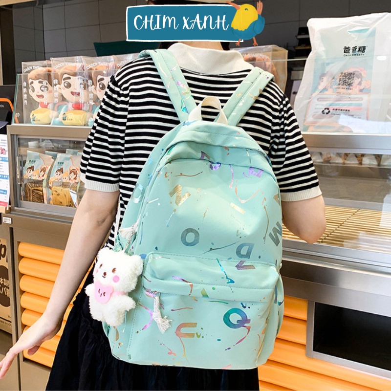 Bmmb Ba Lô Đi Học Chống Thấm Nước cx14 Màu Trơn Thời Trang Dành Cho Nữ