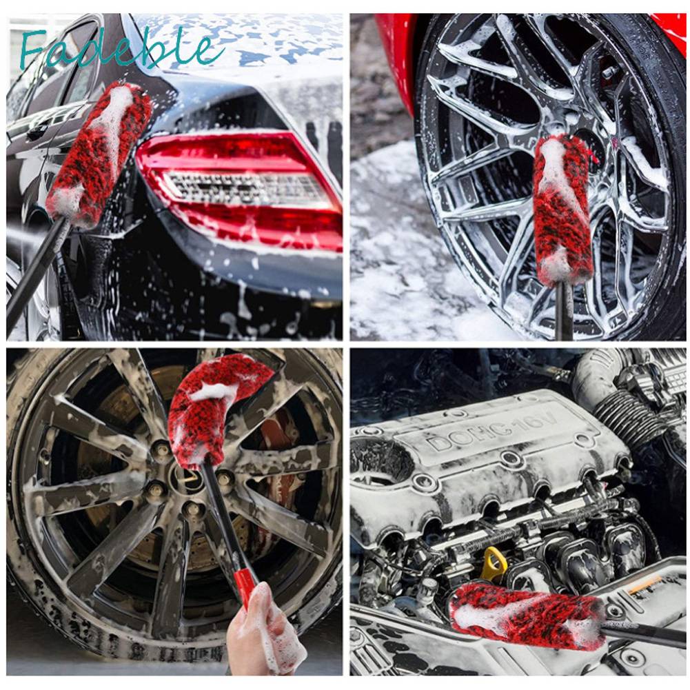 Bàn Chải Lông Giả Mềm Mại Vệ Sinh Xe Hơi Có Thể Uốn Cong