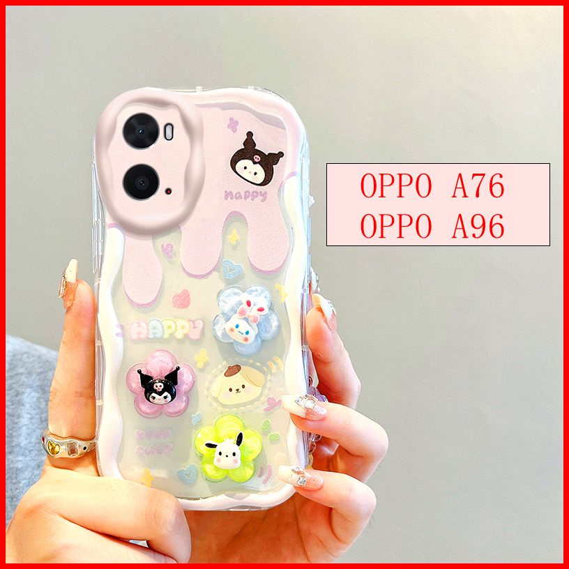 Ốp lưng OPPO A76 ốp lưng OPPO A96 Ốp Điện Thoại Gắn Búp Bê Ba Chiều Cho OPPO A76 A96 BBNY