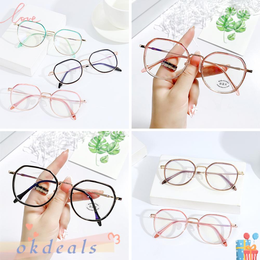 OKDEALS Mắt Kính Gọng Kim Loại Tròn Chống Tia UV Thời Trang