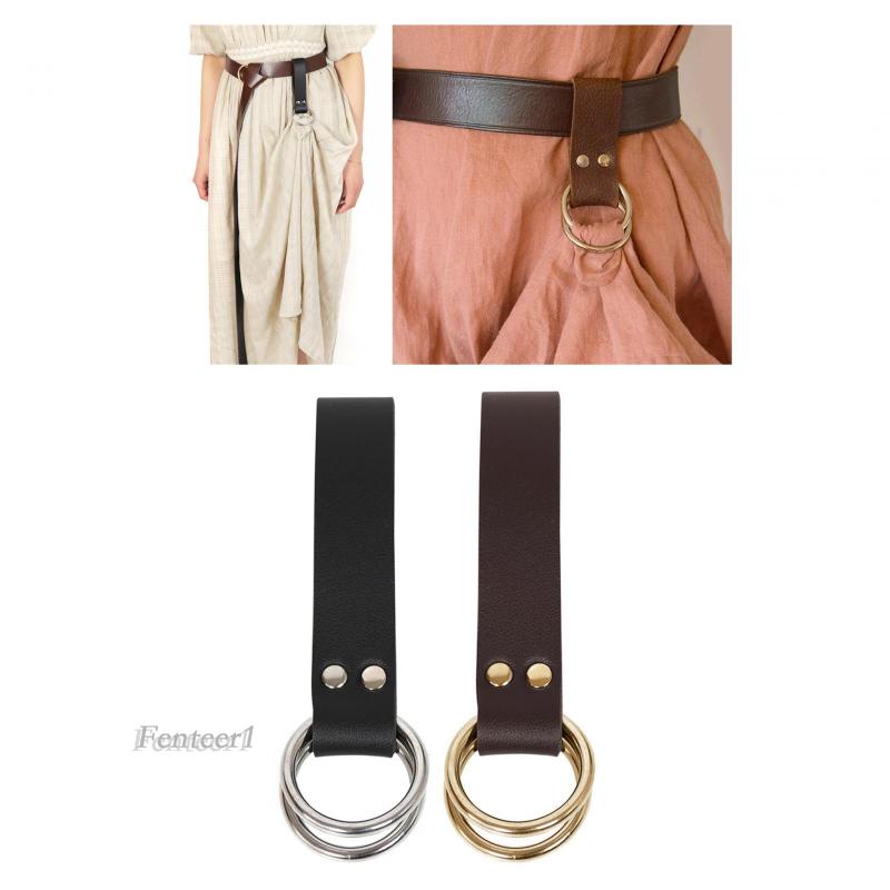 Kẹp Thắt Lưng Da PU Hình Chữ O Hóa Trang Hikes Vintage Cho Nữ