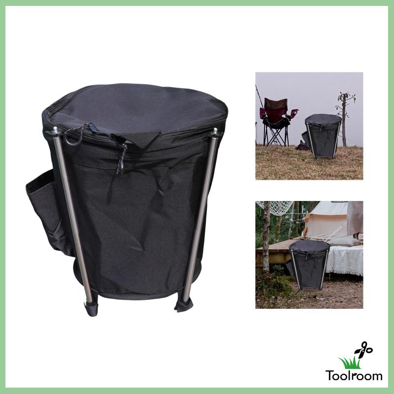 Túi Đựng Rác 20L Có Nắp Khóa Kéo Có Thể Gấp Gọn Tiện Dụng Mang Theo Du Lịch / Cắm Trại