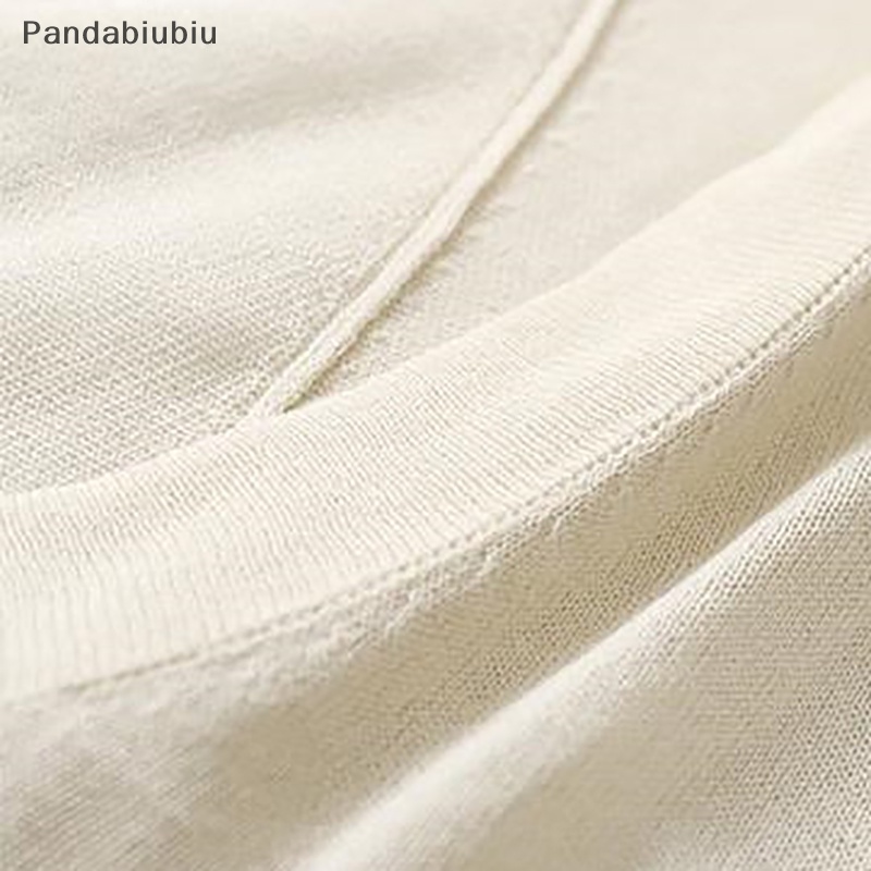 Áo len dệt kim ngắn lụa băng mùa hè Áo chống nắng mỏng tay dài màu trơn cho nữ