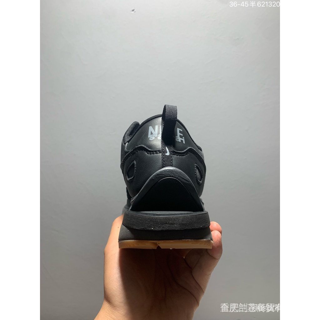 Hàng mới về nike5268 ldwaffle / sacai nam nữ thể thao chạy bộ giày thường màu đen