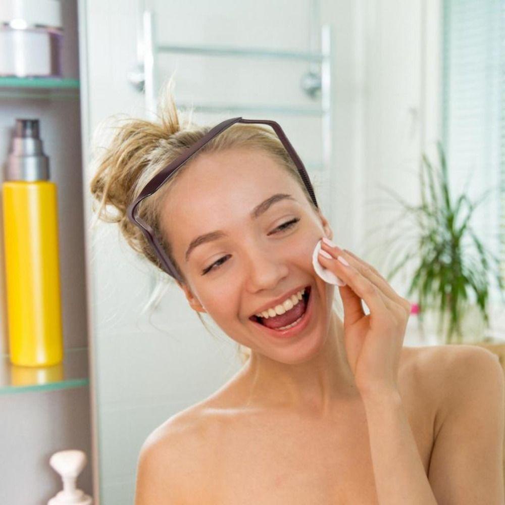 TWINKLE Băng Đô Cài Tóc Bằng Nhựa Dày Hình Vuông Tàng Hình Cỡ Lớn / Xoăn Thời Trang Cho Nữ